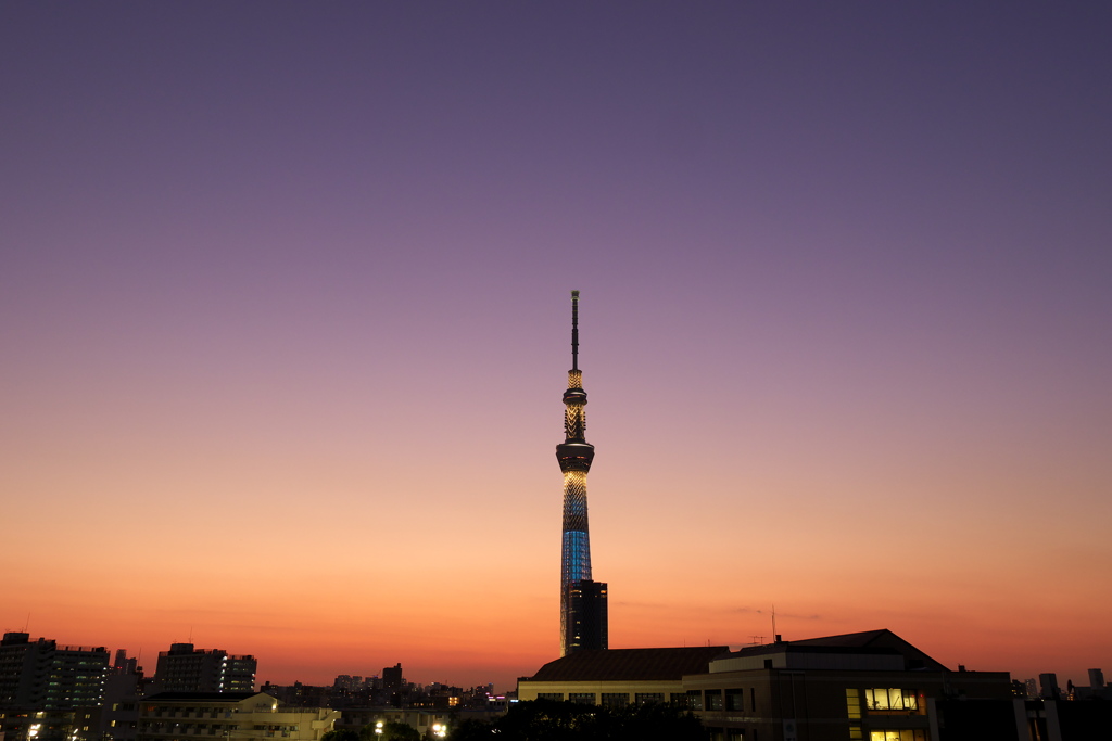 ハロウィンの夕空