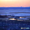 釧路湿原の日没
