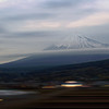 夕暮れの富士山