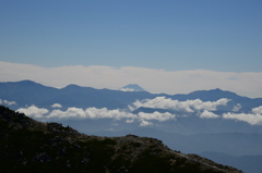 木曽駒ケ岳　中岳からの富士山　（平成26年9月9日）　DSC_6831