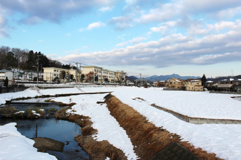 雪の積もった風景