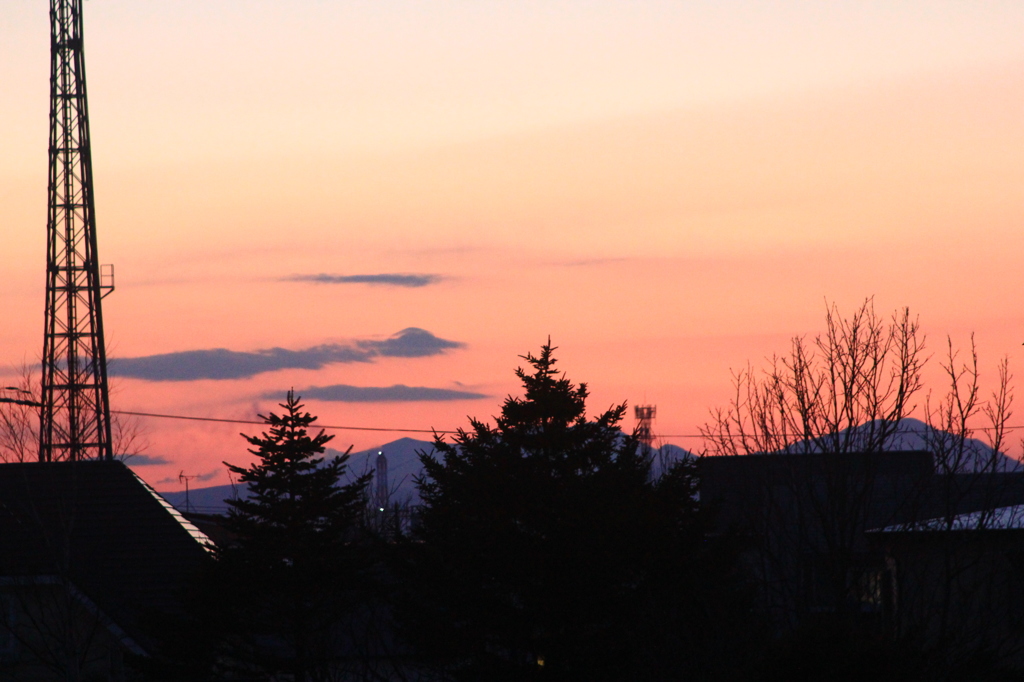 北海道の夕日