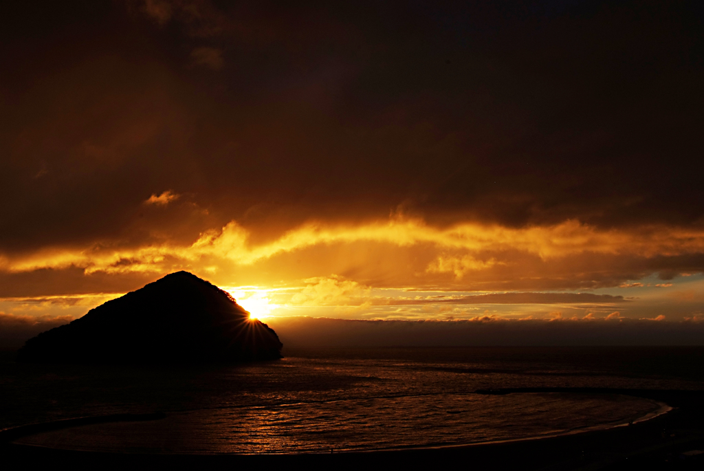 浅虫の夕日