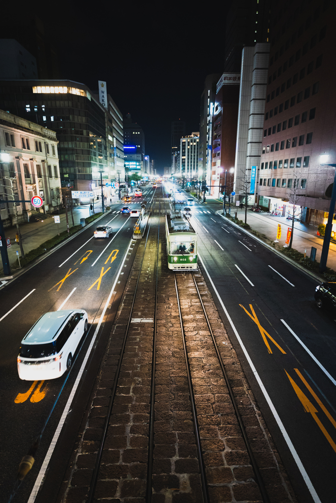 路面電車爆走中