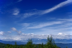 山頂からの青空