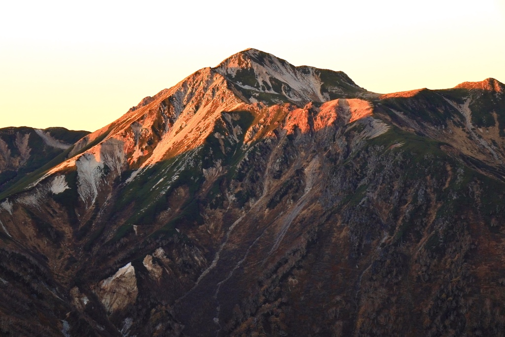 鷲羽岳　夕景