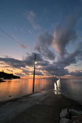 夕照 海床路