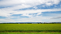 山稜の見える町