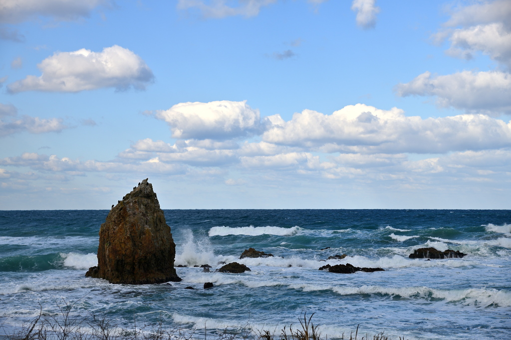 立岩のある景色