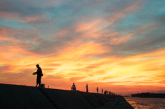 Sunset fishing