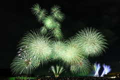 Fireworks of the green