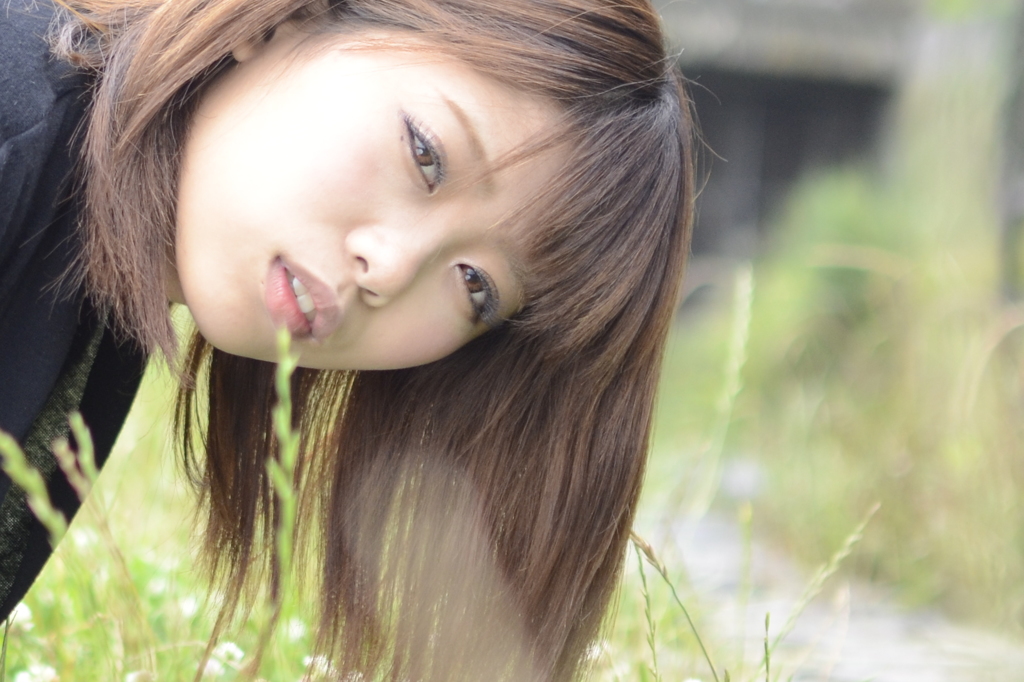 草花から覗いて