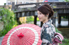 白川の橋下で美しく