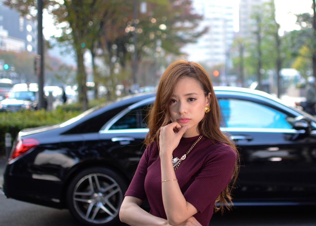 街並みでオーラ