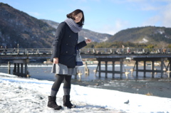 雪の嵐山へようこそ
