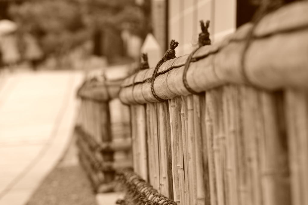 妙心寺　竹垣　石畳・・・
