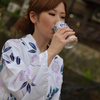 鴨川・・浴衣・・ビール片手に・・