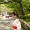 祇園白川　絞りの着物
