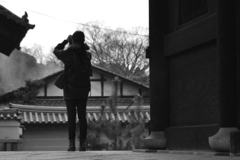 妙心寺、カメラ女子