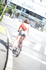 街撮り・・自転車女子