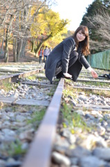 線路に乗って連れってって・・・・＾＾