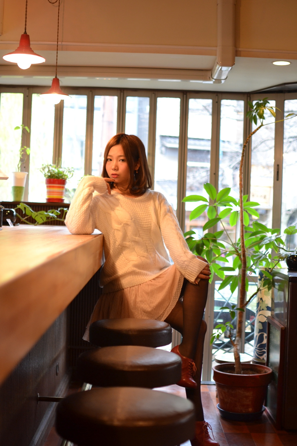 カウンターで魅力的にね!