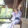 中庭でちょっと涼んで