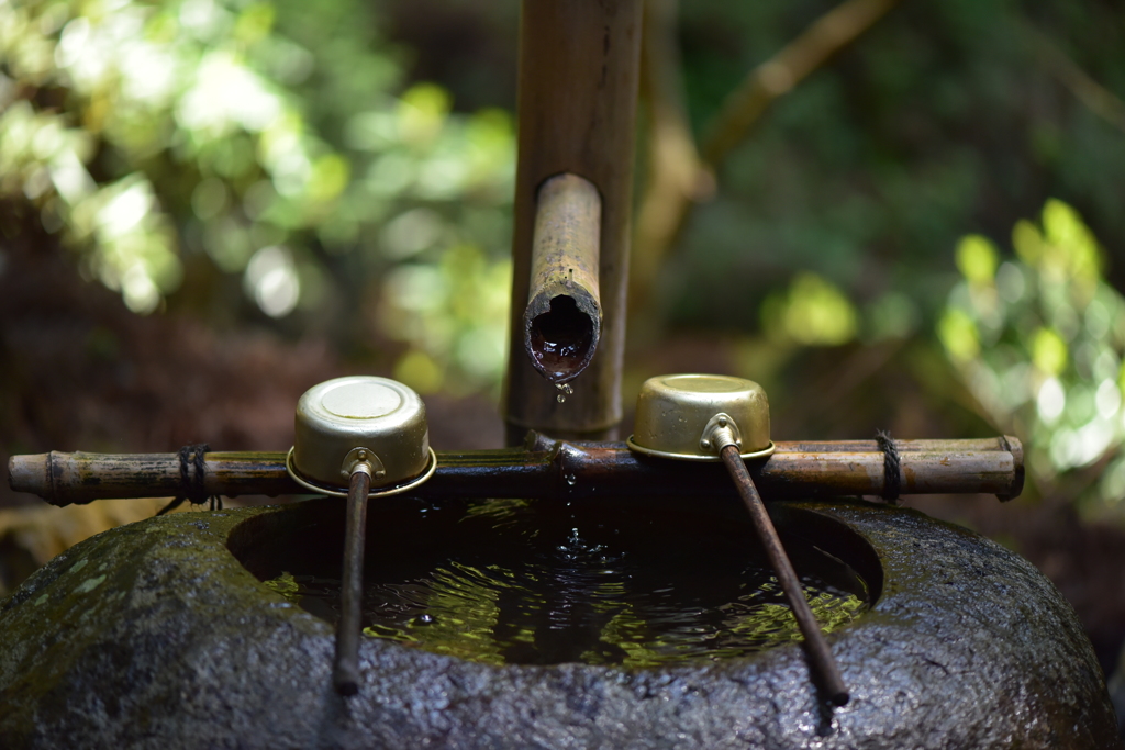 ちょっといっぷく　室生寺奥の院までの手水