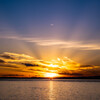 東京湾の夕陽
