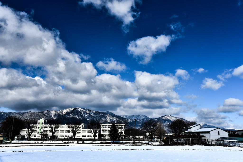 雪の中の鈴鹿西部