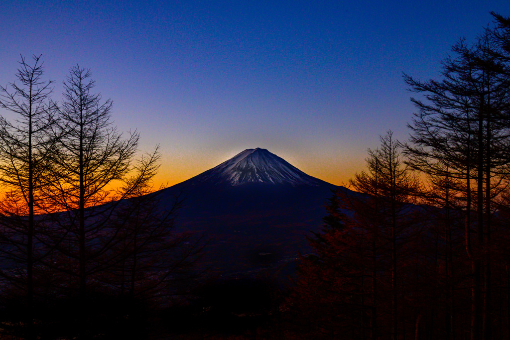 夜明けの富士