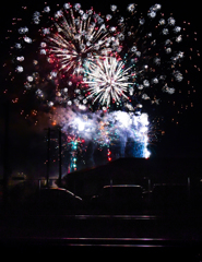 駅から見える夏祭り