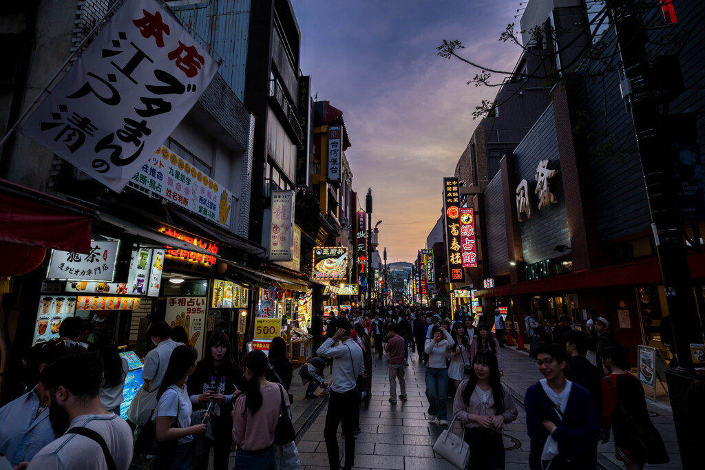 中華街夕景