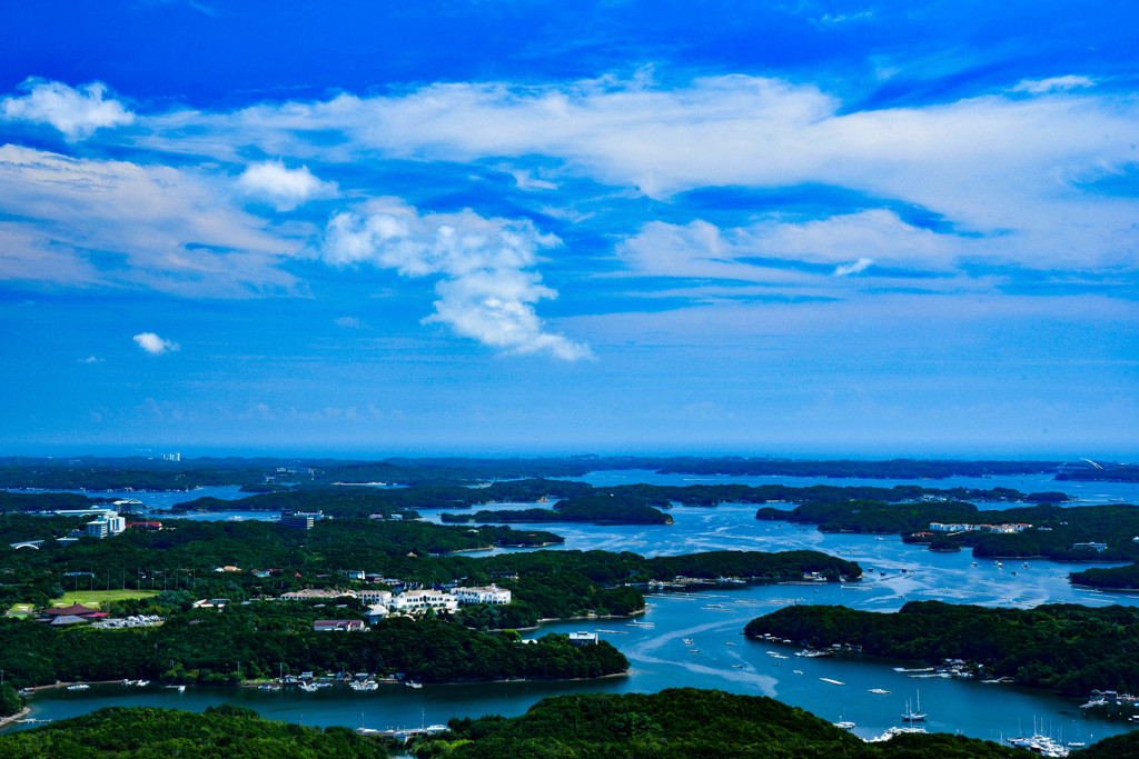 夏のリアス式海岸