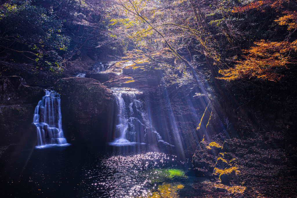 晩秋の滝