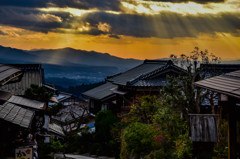 馬籠宿　夕景