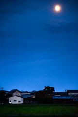 農村の中秋の名月