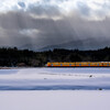 冬空と電車