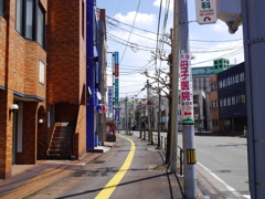 人通りのない街並み