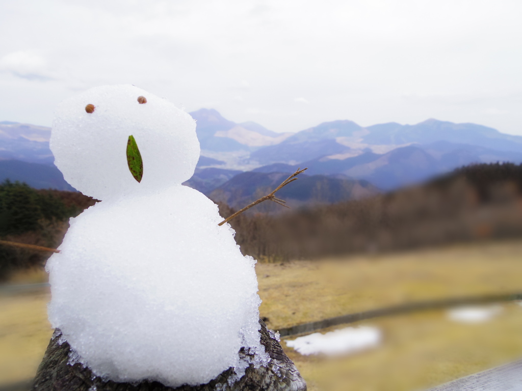 ボケボケ雪だるま