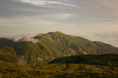 別山の夕暮れ