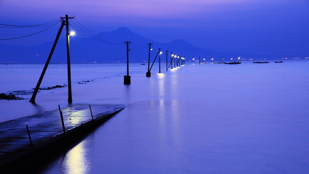 長部田海床路　～宵闇～