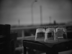 夕暮れのテラス