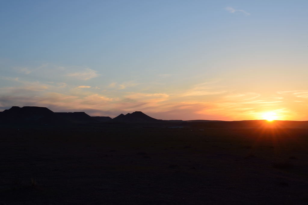 平頂山の夕日