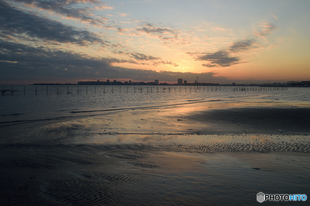 三番瀬の夕日4