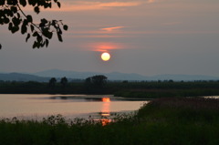 ウスリー川の夕日