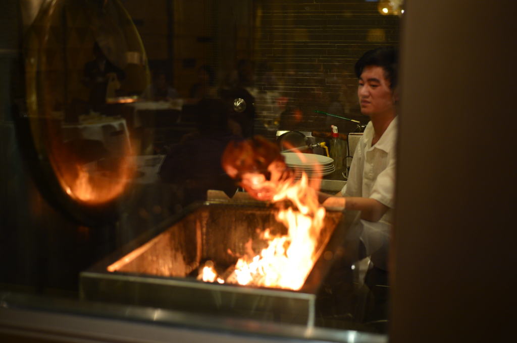 子豚の丸焼き現場