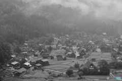 雨中白川郷2