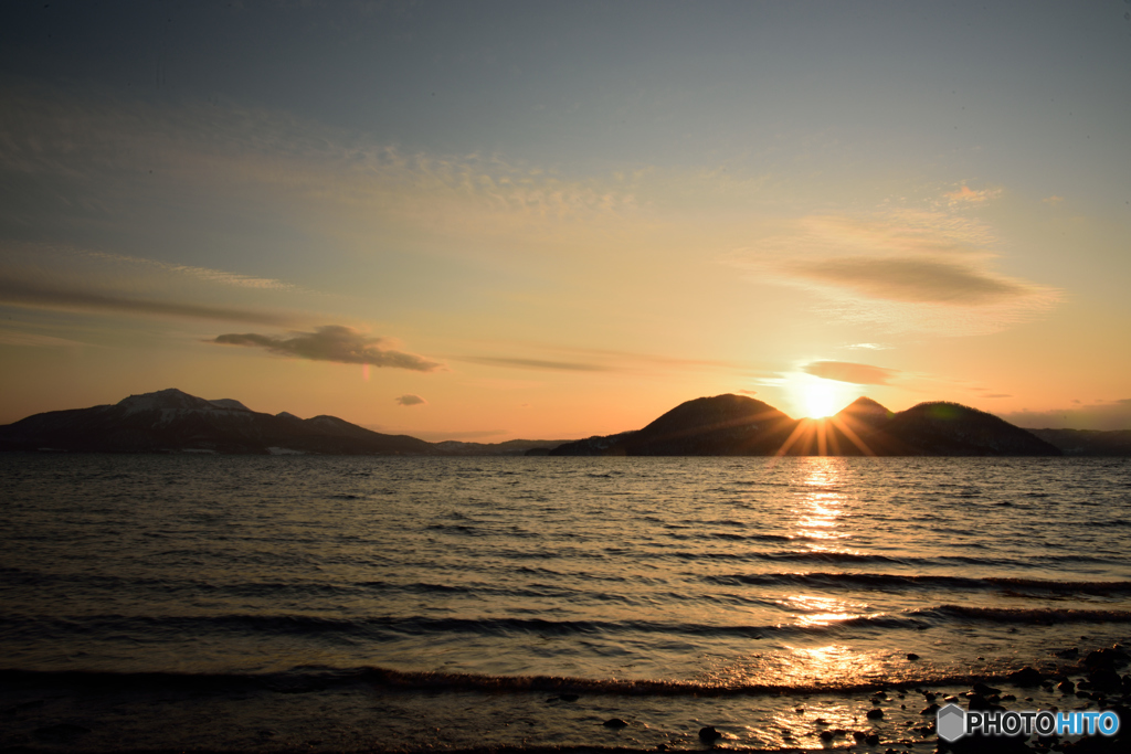 洞爺湖の夕日1