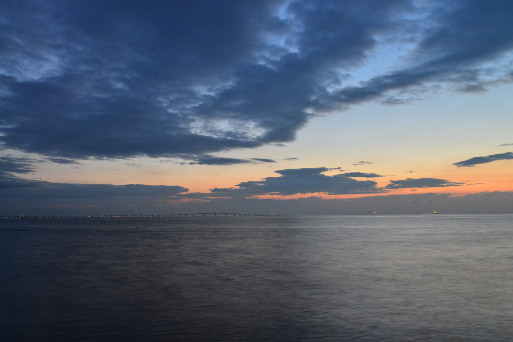 海ほたるの夕焼け